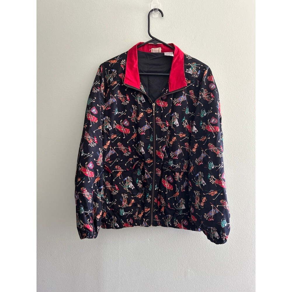 vintage Line-Up for sport jacket golf clubs all over print jacket windbreaker L